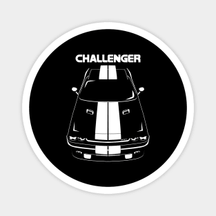 Dodge Challenger 2008-2014 - White Stripes Magnet